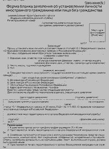 Образец заполнения заявления на выдачу квоты рвп